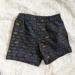 Pinkfong Baby Shark Black Shark Print Elastic Waist Shorts Toddler Size 2T